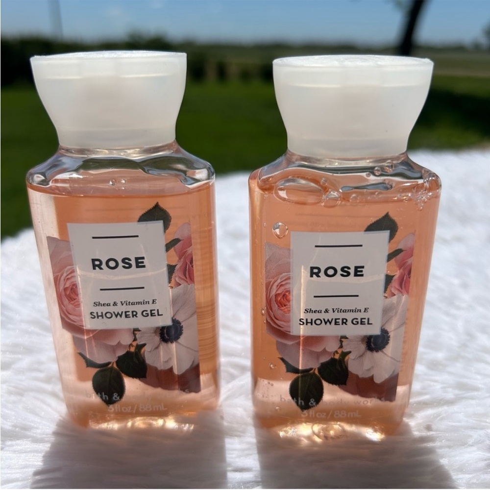 Bath and Body Works Rose Set of 2 Travel Size Shower Gel 3 fl oz each NEW